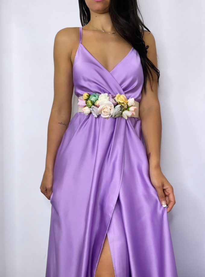 Vestido Seda Cruzado