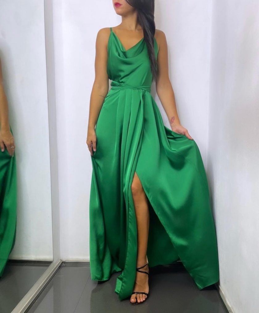Vestido Seda Pliegues - Imagen 6