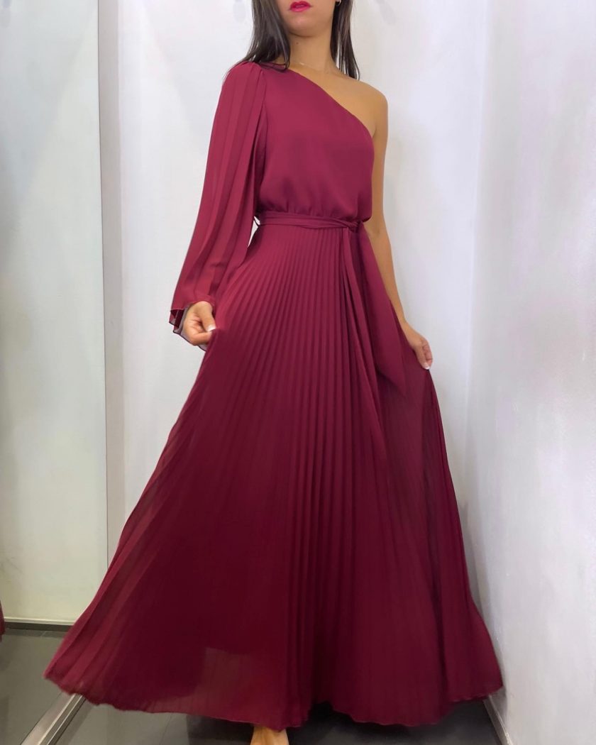Vestido Ángel Tablas Asimétrico - Imagen 3