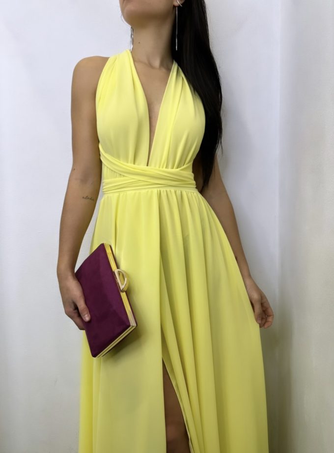 Vestido Multiposición Gasa Abertura