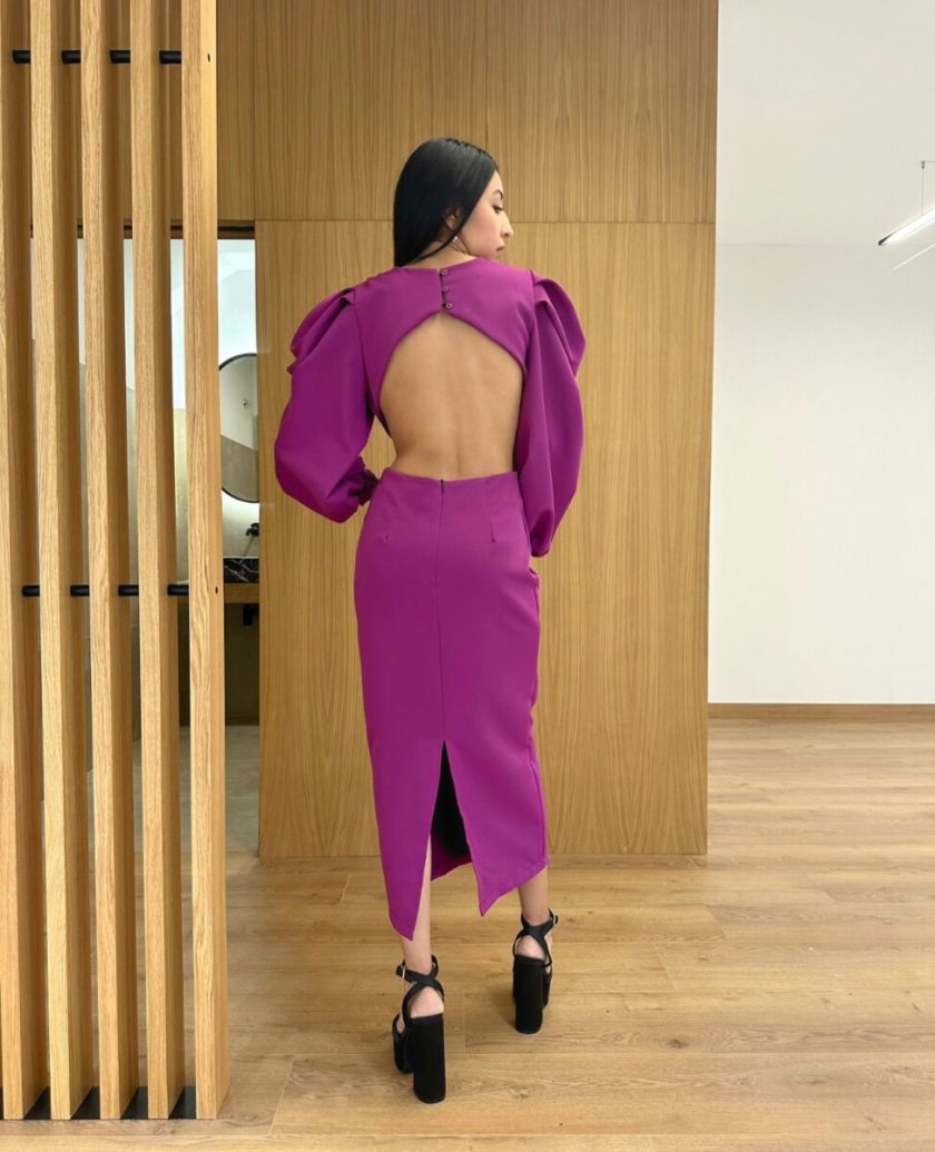 Vestido Midi Escote Cuadrado - Imagen 3