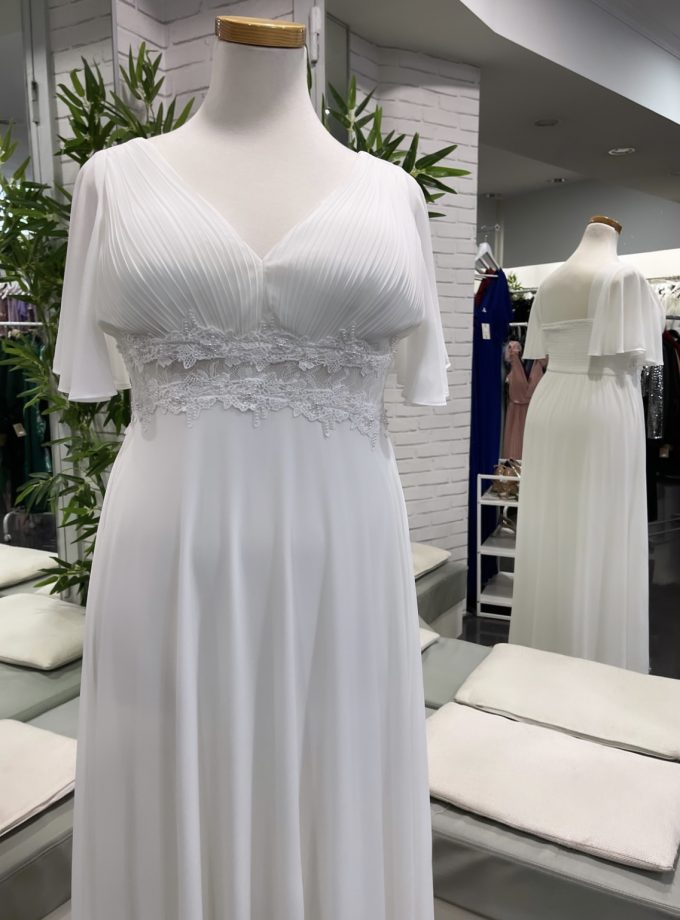 Vestido Curvy Cintura Encaje Novia