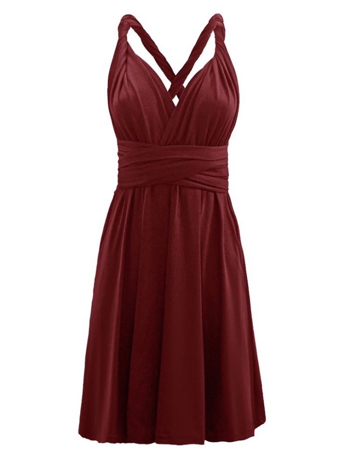 Vestido Multiposición Corto Bolsillos