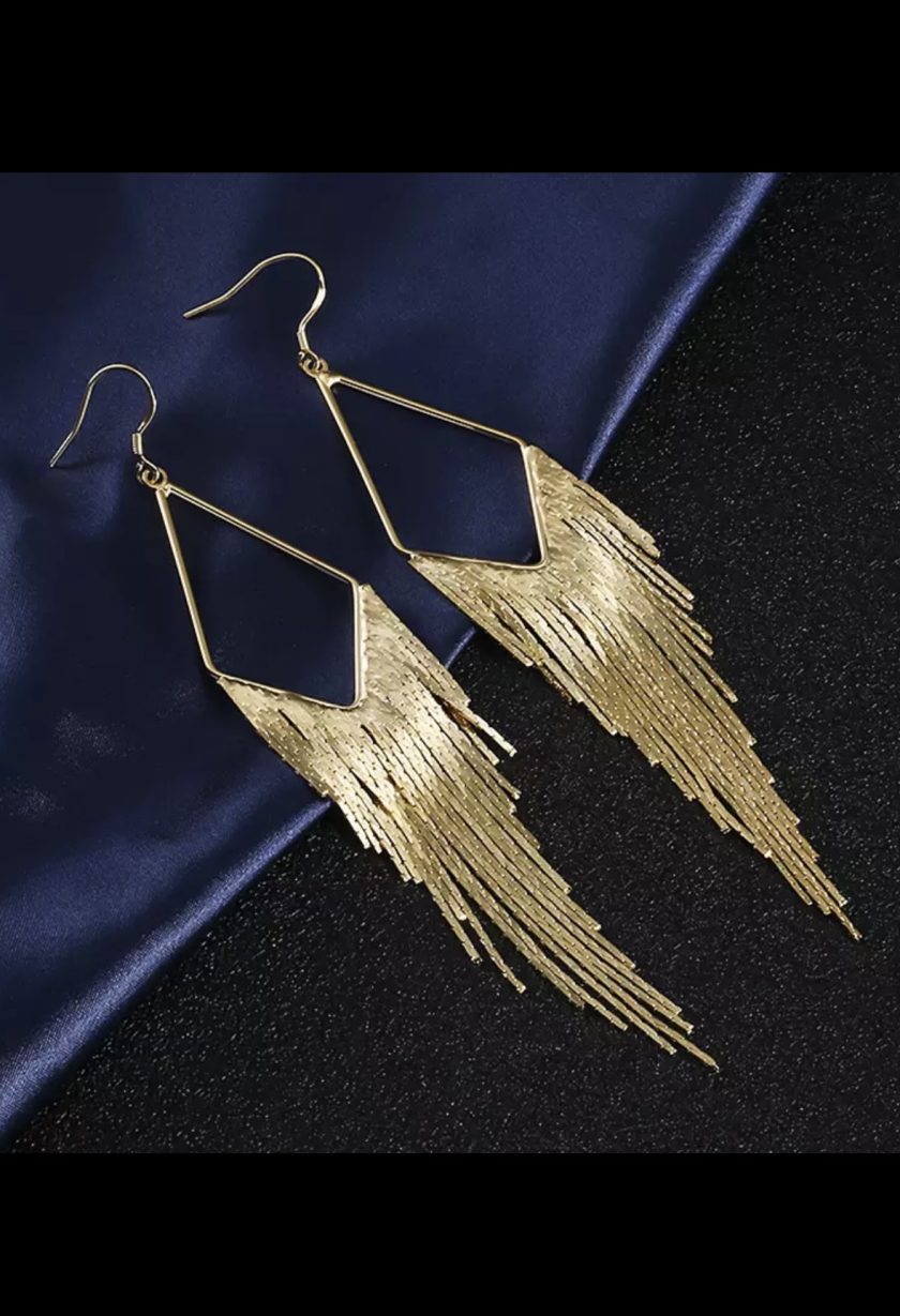 Pendientes Flecos Rombo