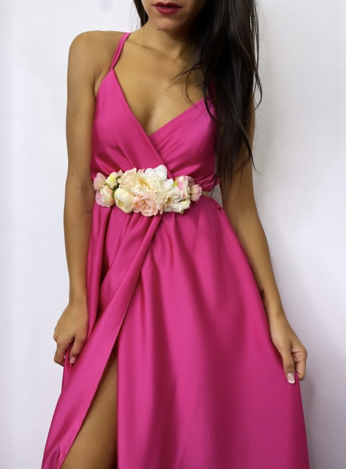 Vestido Seda Cruzado