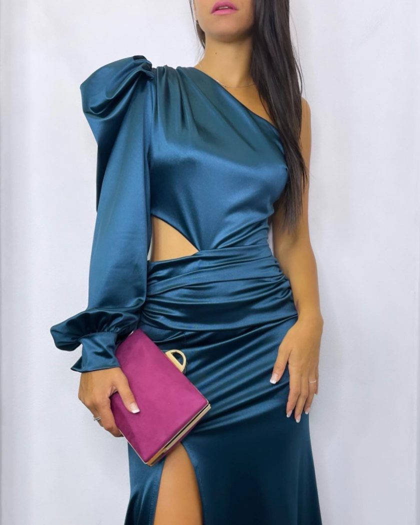 Vestido Seda 1 Manga Abertura - Imagen 18