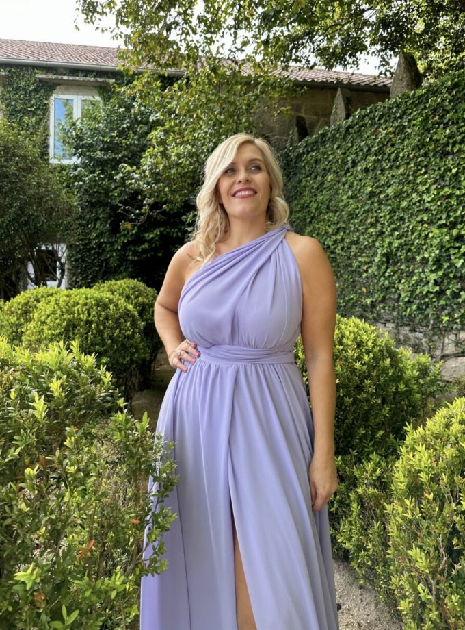 Vestido Multiposición Gasa Abertura