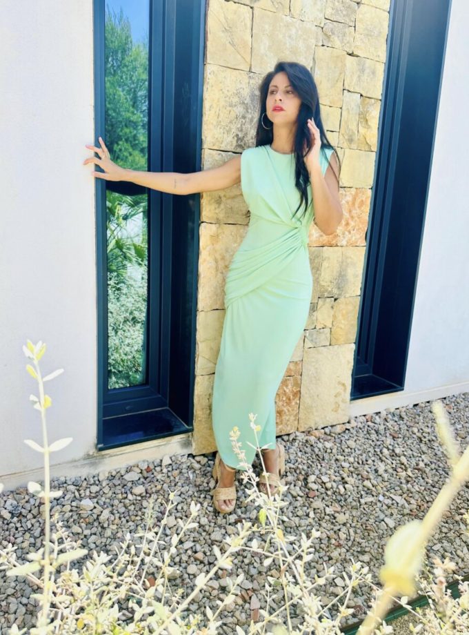 Vestido Drapeado Cintura