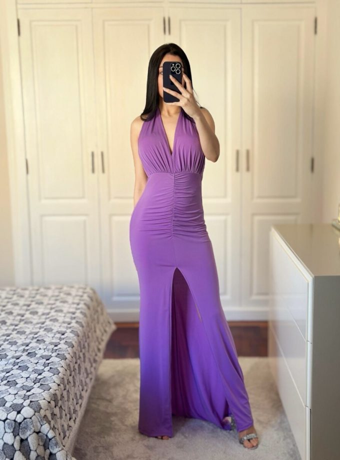 Vestido Sirena Frunce Frontal