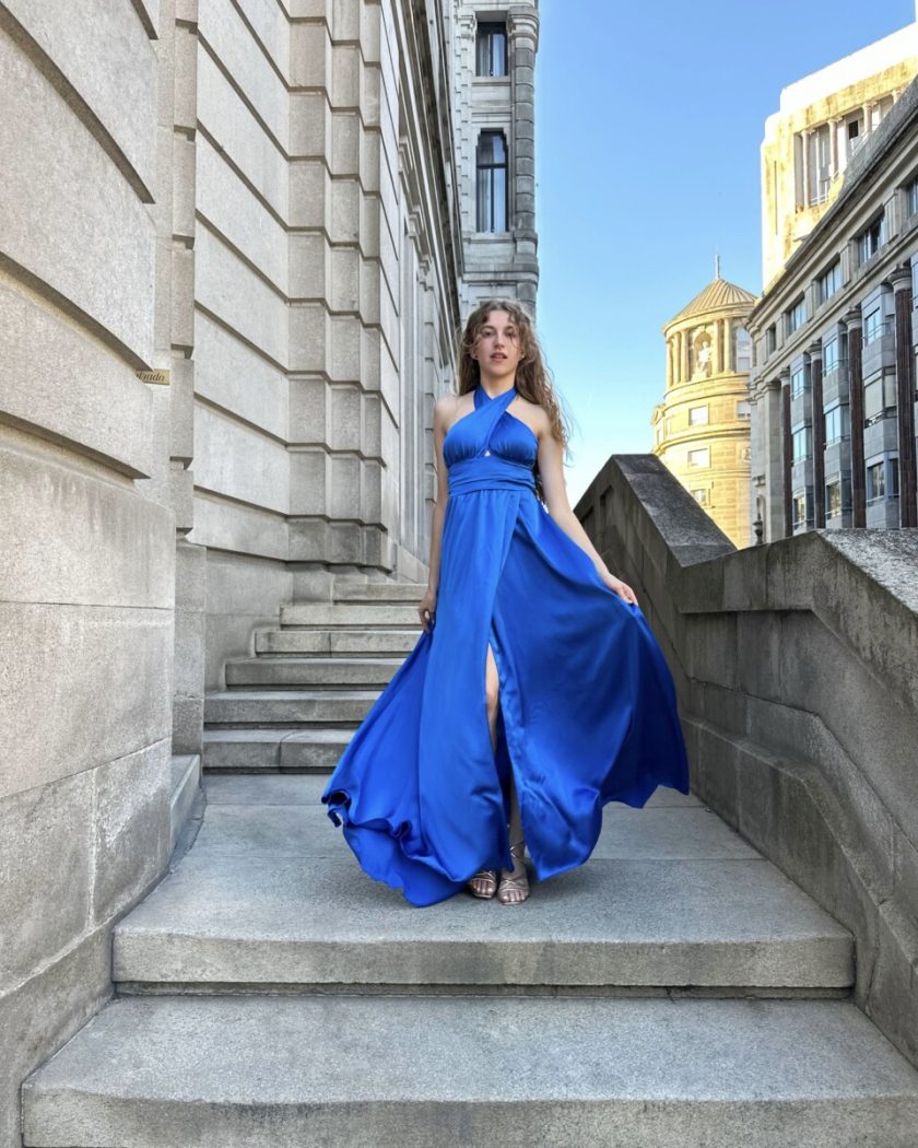 Vestido Seda Pecho Cruzado - Imagen 20