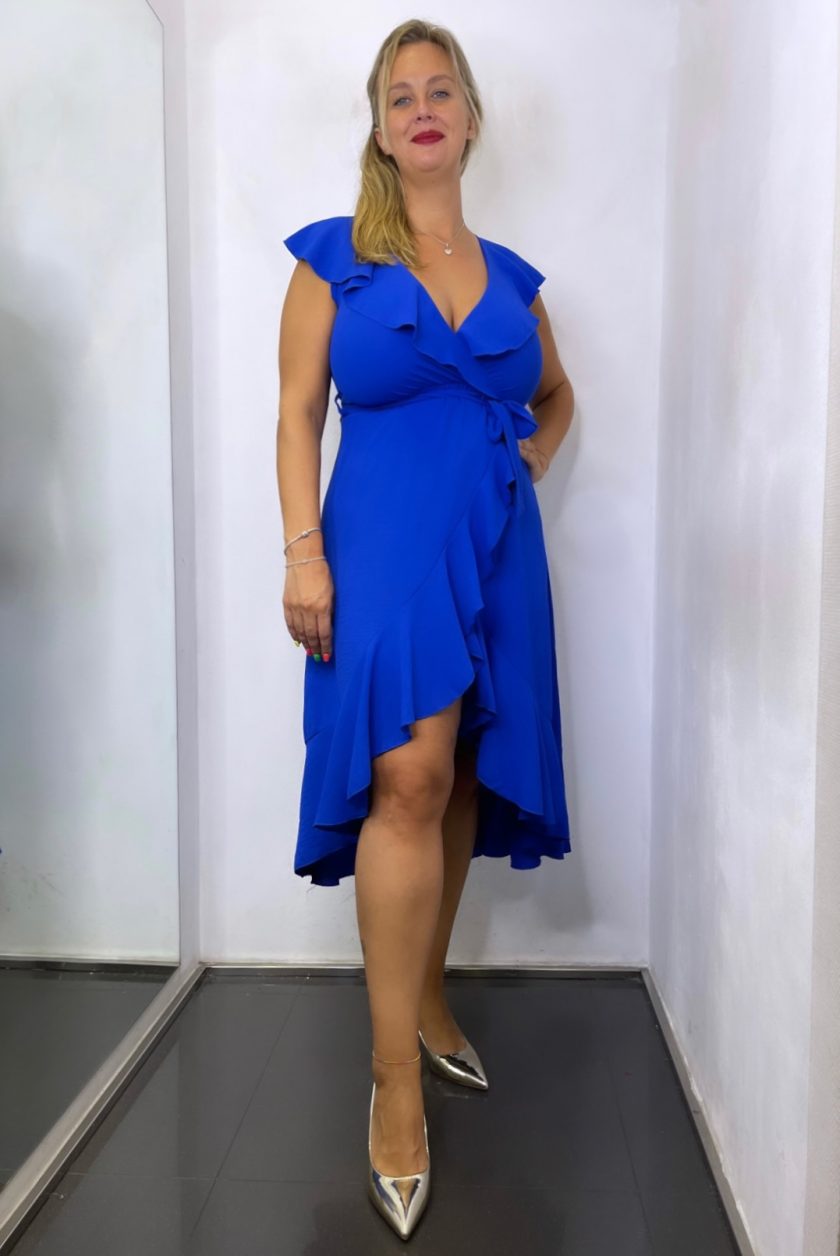 Vestido Volantes Abertura - Imagen 9