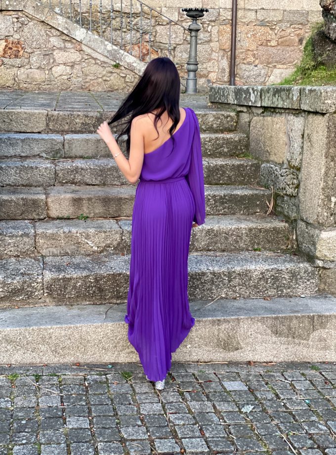 Vestido Ángel Tablas Asimétrico