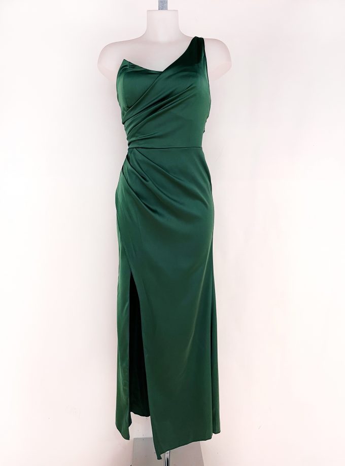 Vestido Asimétrico Abertura Seda