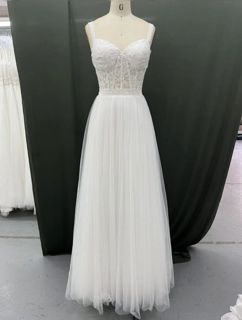 Vestido Novia Transparencias Corsé - Imagen 3