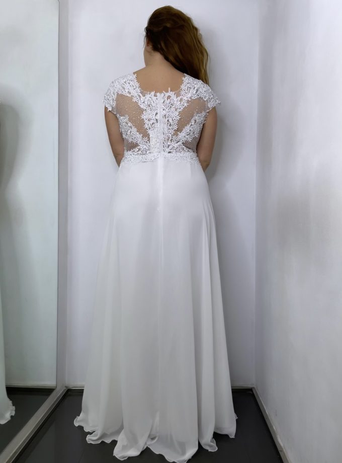 Vestido Encaje Brillos Curvy Novia