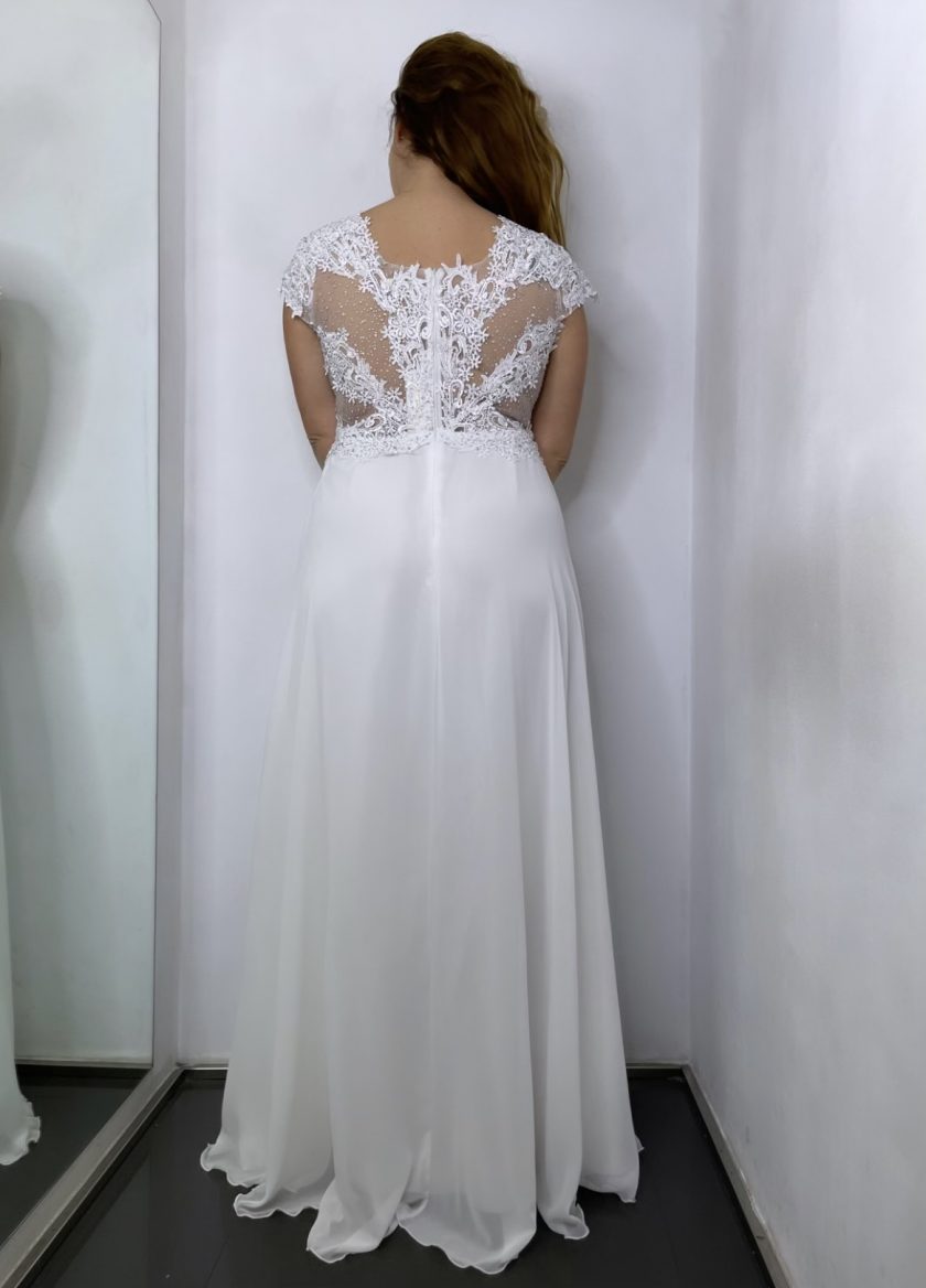 Vestido Encaje Brillos Curvy Novia - Imagen 8