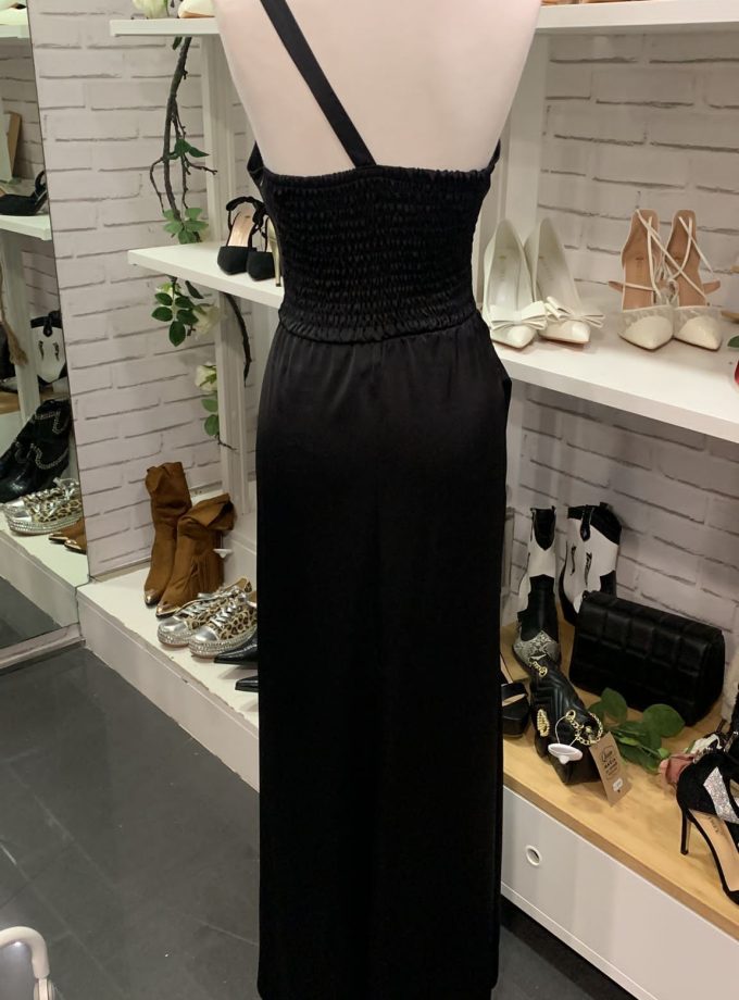 Vestido Asimétrico Abertura Seda