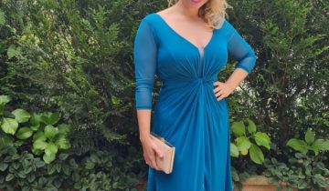 Vestido Nudo Mangas Traslúcidas