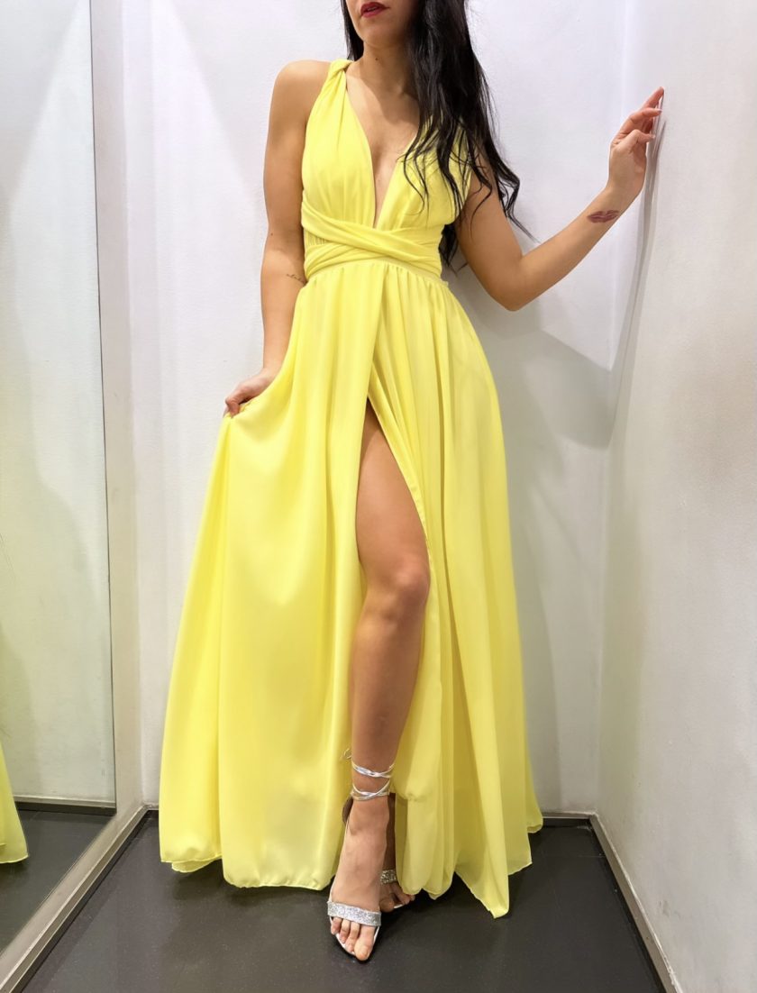 Vestido Multiposición Gasa Abertura