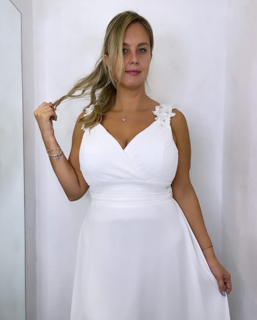 Vestido Curvy Pétalos Novia