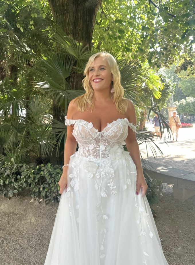 Vestido Hojitas Novia