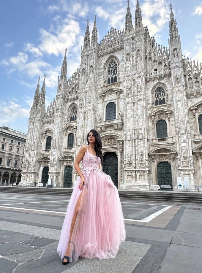 Vestido Tul Largo Abertura