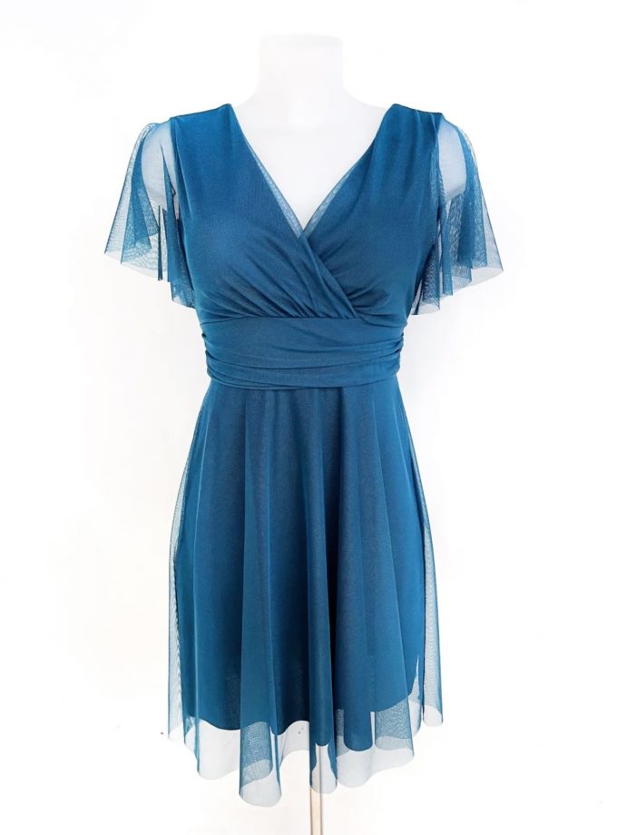 Vestido Tul Mangas Corto