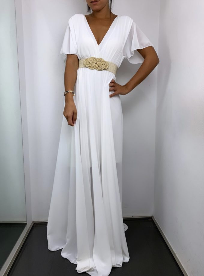 Vestido Bella Mangas Novia