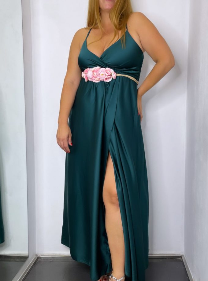 Vestido Seda Cruzado