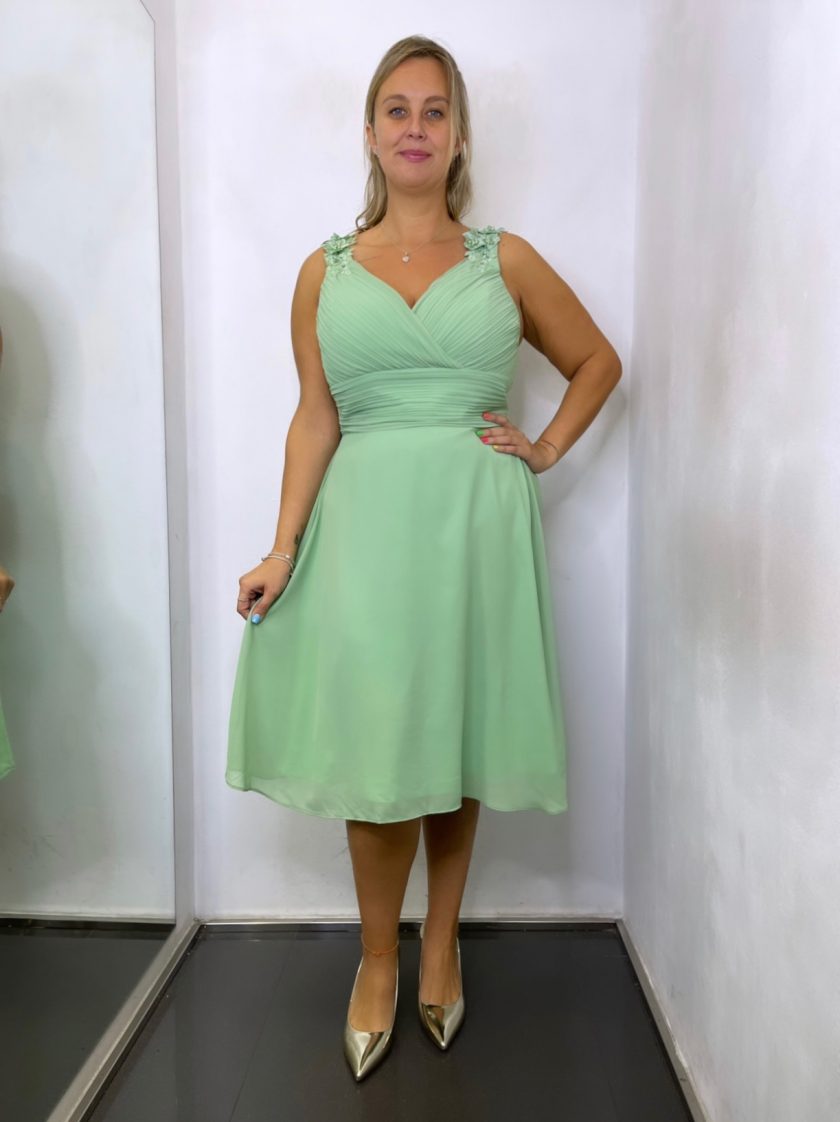 Vestido Curvy Pétalos Corto - Imagen 4