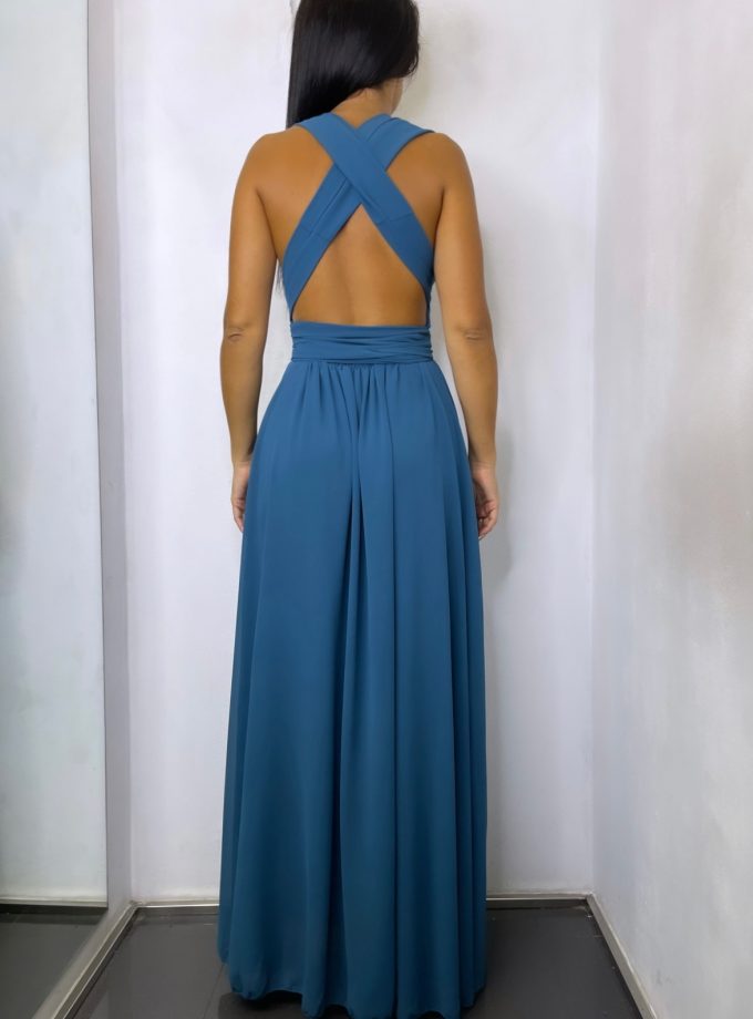 Vestido Multiposición Gasa Abertura