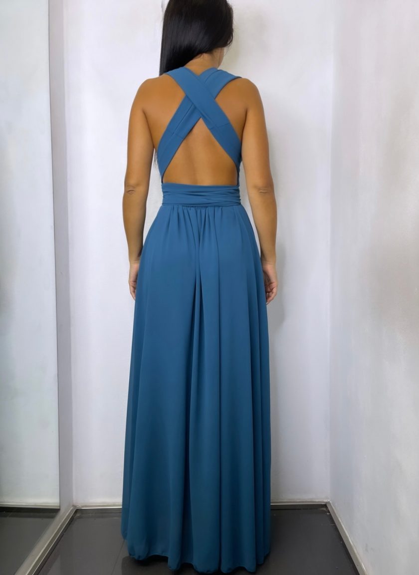 Vestido Multiposición Gasa Abertura