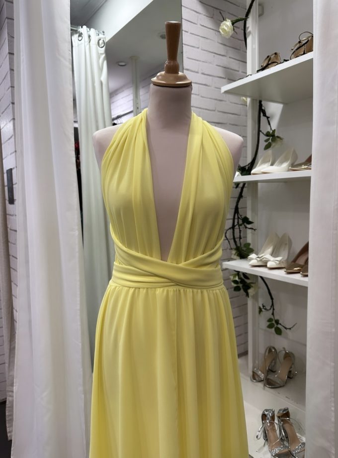 Vestido Multiposición Gasa Abertura