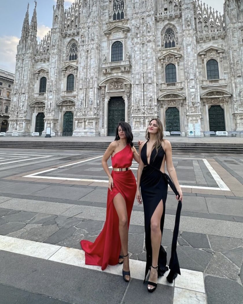 Vestido Asimétrico Seda Cola - Imagen 29