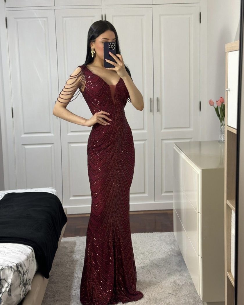 Vestido Cristales Hombro - Imagen 23