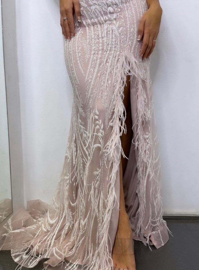 Vestido Paris Plumas