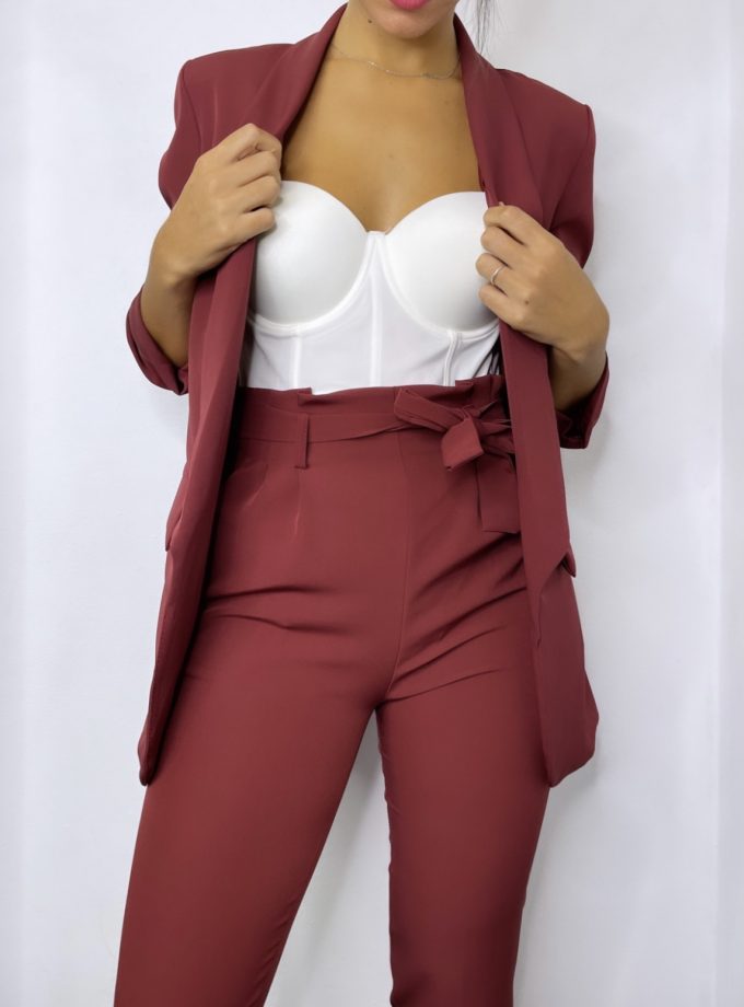 Traje Paris Manga Fruncida