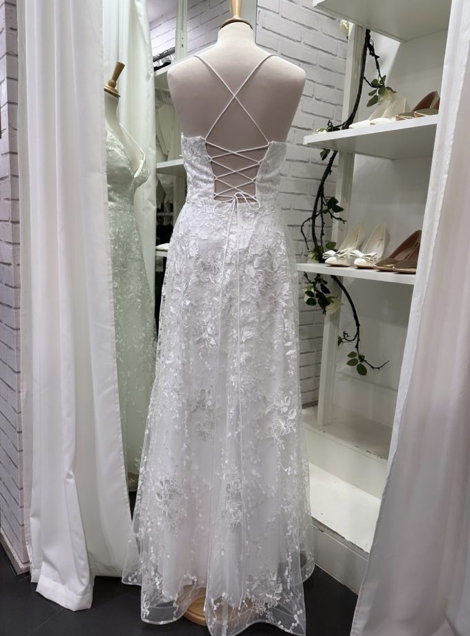 Vestido Novia Encaje Flores