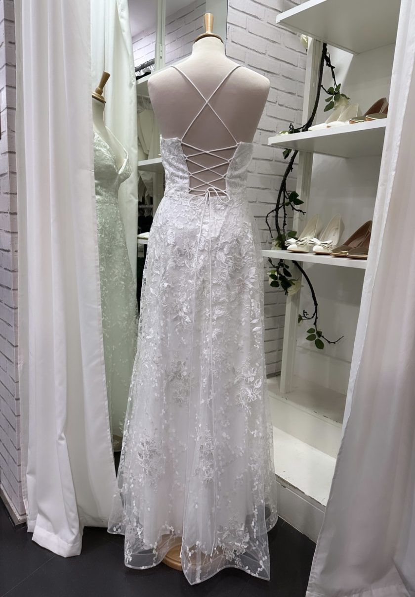 Vestido Novia Encaje Flores - Imagen 7