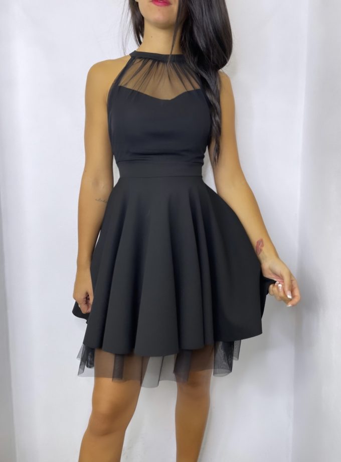 Vestido Halter Vuelo Tul