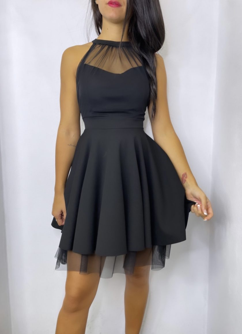 Vestido Halter Vuelo Tul - Imagen 8