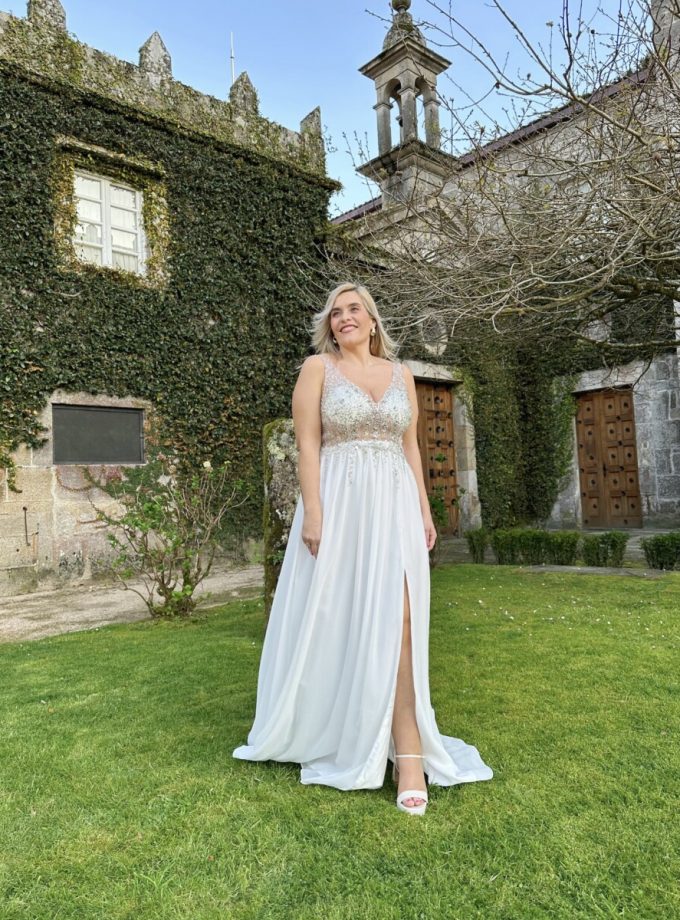 Vestido Novia Princesa transparencias