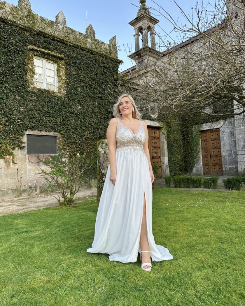 Vestido Novia Princesa transparencias - Imagen 8