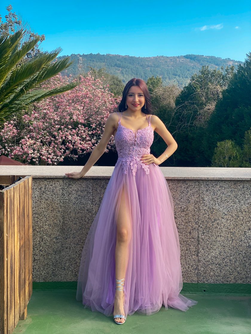 Vestido Tul Largo Abertura - Imagen 11