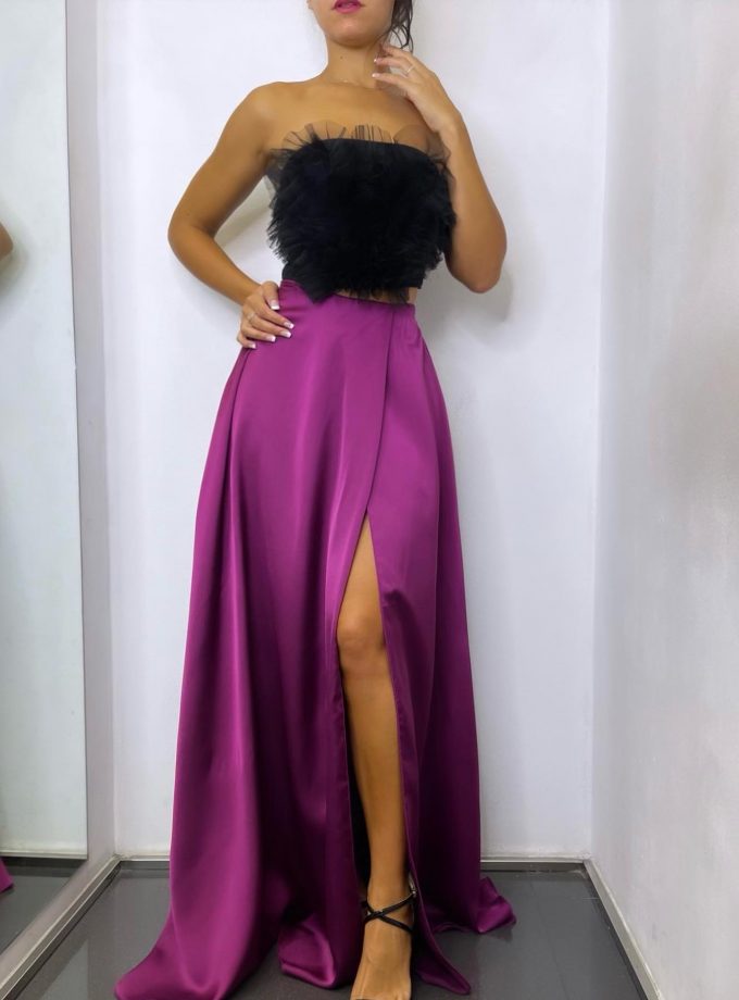 Falda Seda Cintura Elástica