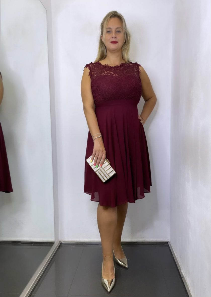 Vestido Encaje Corto Curvy - Imagen 4