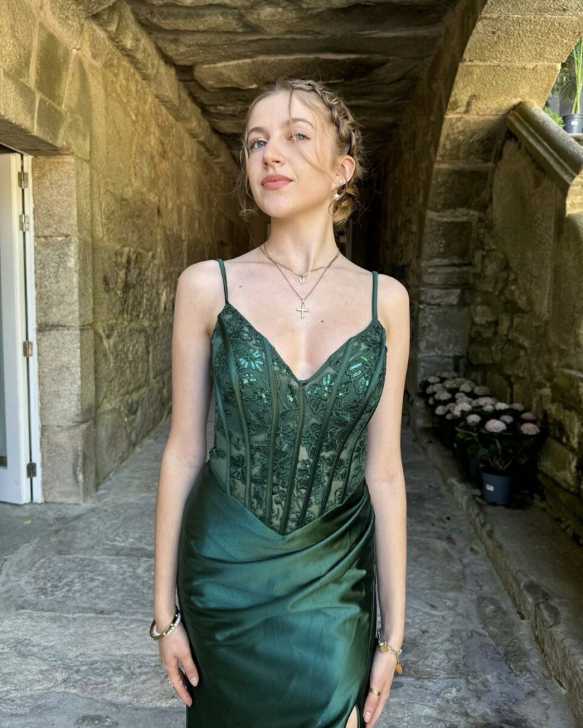 Vestido Seda Corpiño Varillas - Imagen 7
