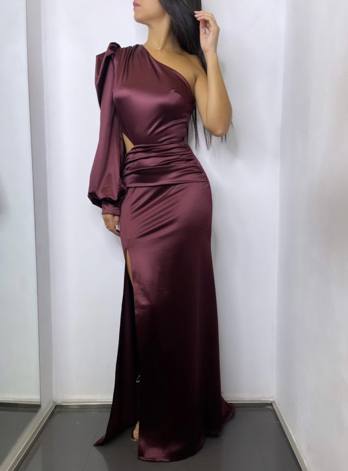 Vestido Seda 1 Manga Abertura