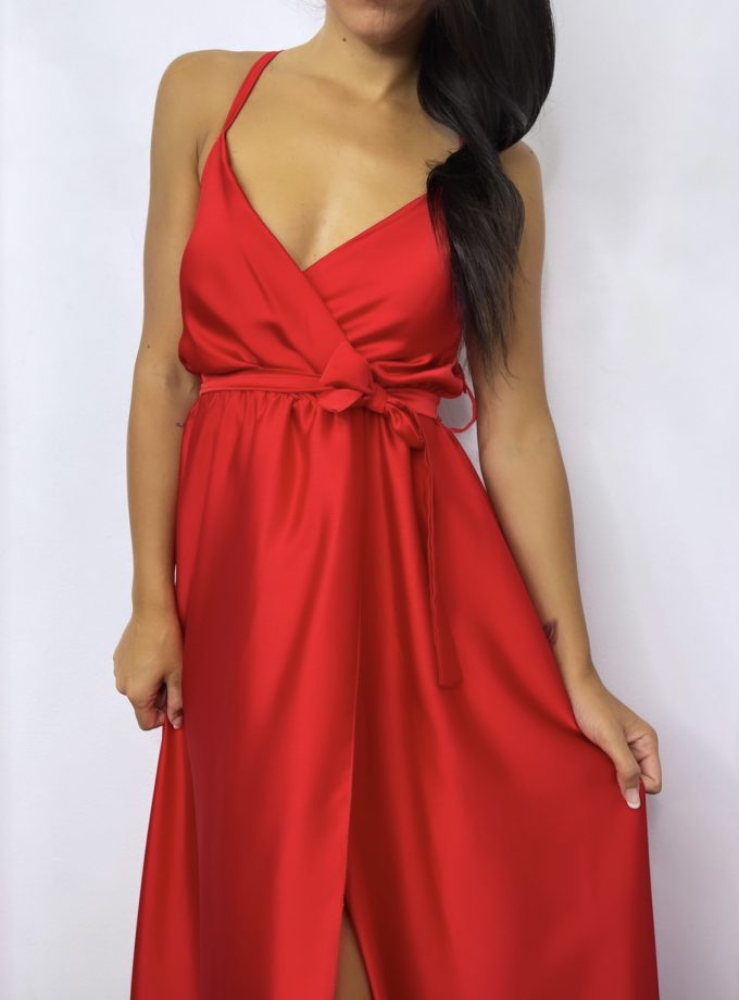 Vestido Seda Cruzado