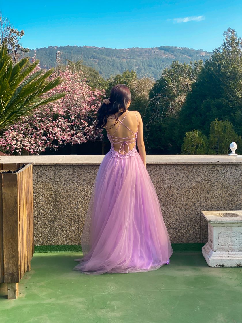 Vestido Tul Largo Abertura - Imagen 10